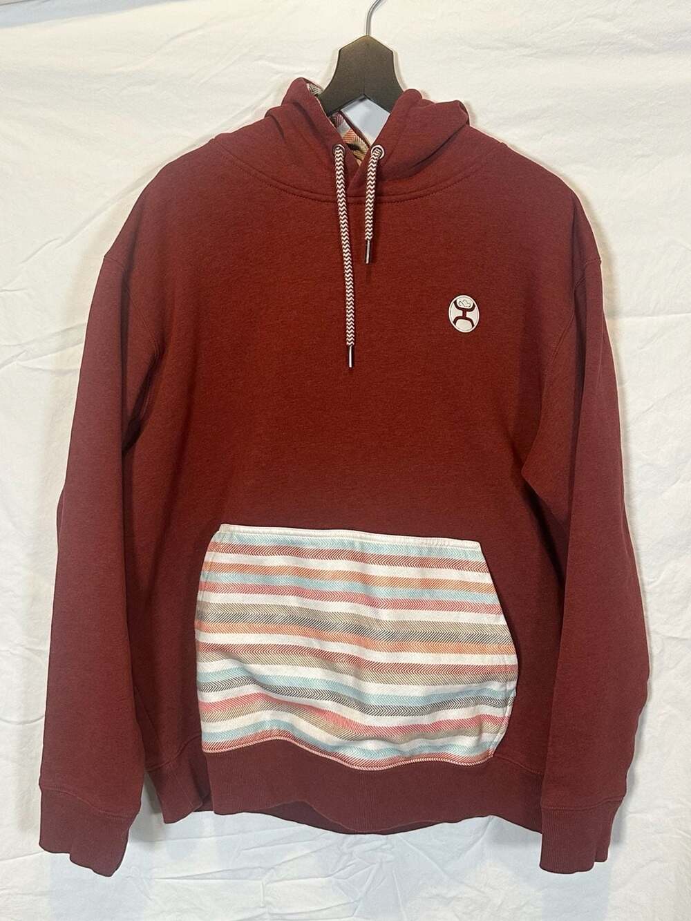 Hooey Hoodie Size XL Maroon Pullover Sweatshirt